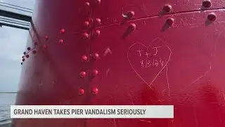 Teenagers caught on camera vandalizing Grand Haven lighthouse identified