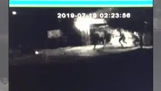 Teens ram into garage door causing major damage