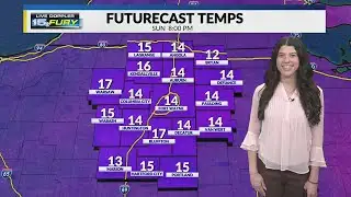 Temperatures will drop into the lower teens before warming up overnight