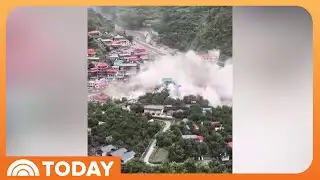 Terrifying Video Shows Flash Flooding Tear Through Village in India
