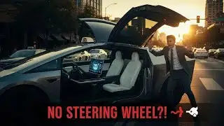 Tesla Cybercab: The First Car With NO Steering Wheel! 😱 No Pedals, No Driver!