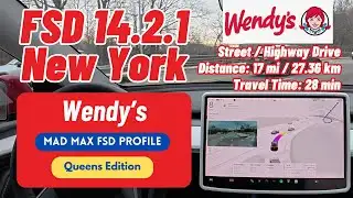 Tesla FSD Mad Max Mode: Zero Intervention 17mi Wendy
