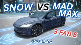 Tesla Mad Max FSD vs Snow in Canada! V14.2.1