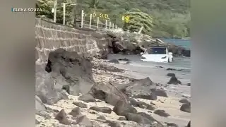 Tesla pulled from water off Windward Oahu