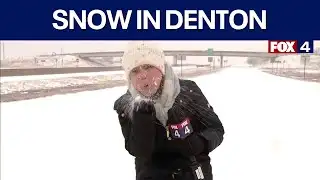 Texas Winter Storm: Snow plows on highways in Denton County