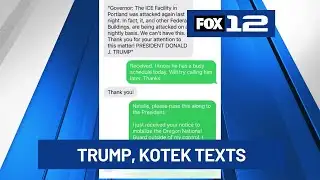 Texts released between Trump and Oregon governor
