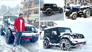 बर्फ में अपनी Thar ने System Hang कर दिया || 2024 first Snowfall in Manali