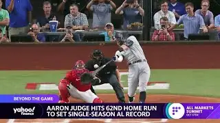 The Yankees’ Aaron Judge hits record-breaking 62nd home run