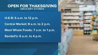 These Central Texas grocery stores are open for Thanksgiving