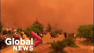 Thousands evacuate as wildfires turn the sky red in Chile
