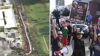 Thousands gather for protest against Iranian regime in Los Angeles
