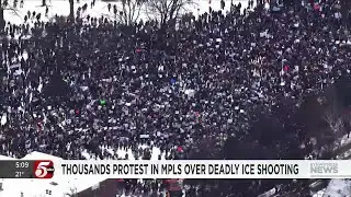 Thousands march in Minneapolis calling for ICE to leave Minnesota