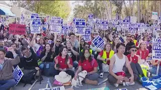 Thousands of UC workers strike at UC campuses