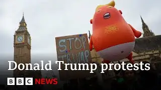 Thousands protest Donald Trump