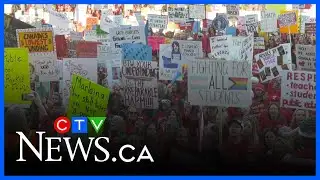 Thousands rally outside legislature ahead of fall sitting