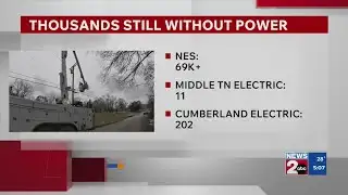 Thousands still without power across Middle Tennessee