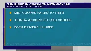 THP: 2 injured in Carter County crash