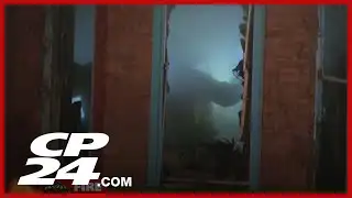 Three-alarm house fire in Toronto