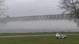 Thurmond Dam Flood Gates Opened