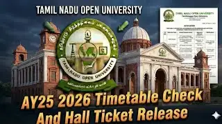 ​📢 TNOU Hall Ticket Released! AY25 Exam Schedule & Important Updates