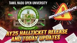 ​📢 TNOU Hall Ticket Released! AY25 Exam Schedule & Important Updates