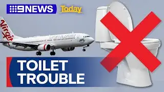 Toilet trouble on board Virgin flight | 9 News Australia