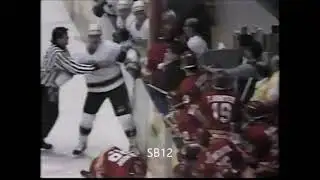 Tom Webster punches Doug Gilmour Mar. 23/1991