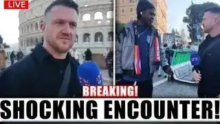 Tommy Robinson Confronts Aggressive 
