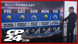 Toronto may see up to 5cm of snow on Friday as another weather system rolls in