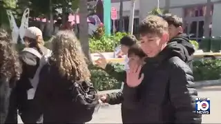 Tourists on South Beach bundle up during cold snap