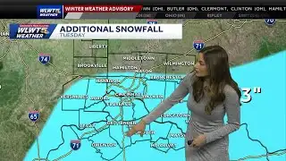 Tracking additional snowfall Tuesday