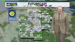 Tracking clouds and spotty rain early Saturday night