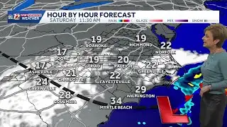 Tracking snow moving into the Carolinas
