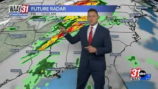 Tracking widespread rain for north Alabama by Friday