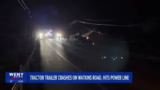 Tractor trailer accident causes road closure on Watkins Rd