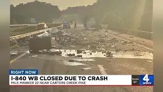 Tractor-trailer crash closes TN interstate