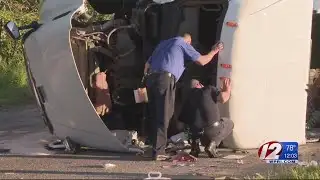 Tractor-trailer rollover causes serious traffic delays