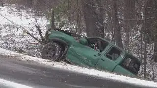 Traffic accident in Sumter County due to ice on the highway