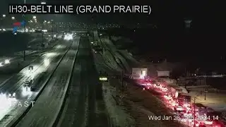 Traffic Alert: Dangerous conditions cause a major pile-up on Interstate 30 overnight