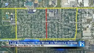 TRAFFIC ALERT: Lane restrictions for work on manhole system
