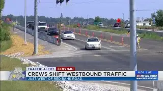 Traffic Alert: Lane shift on WB Lloyd Expressway