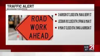 TRAFFIC ALERT: Multiple road closures in Fort Wayne