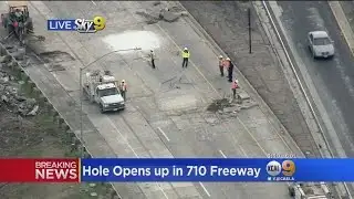 Traffic Backed Up On NB 710 Freeway After Crews Replace Concrete Slab