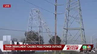 Train derailment causes large PG&E power outage in Stockton, affecting 15K customers