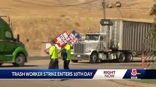 Trash workers strike in Massachusetts enters tenth day