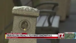 Travelers react to first snowfall in Nash County