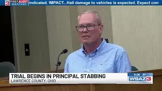 Trial underway in principal stabbing