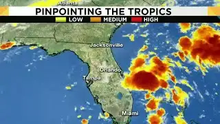 Tropical depression causing higher chance for rain