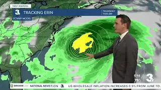 Tropical Storm Erin forecasted to become a hurricane Friday