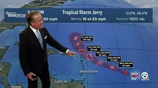 Tropical Storm Jerry expected to become hurricane this week